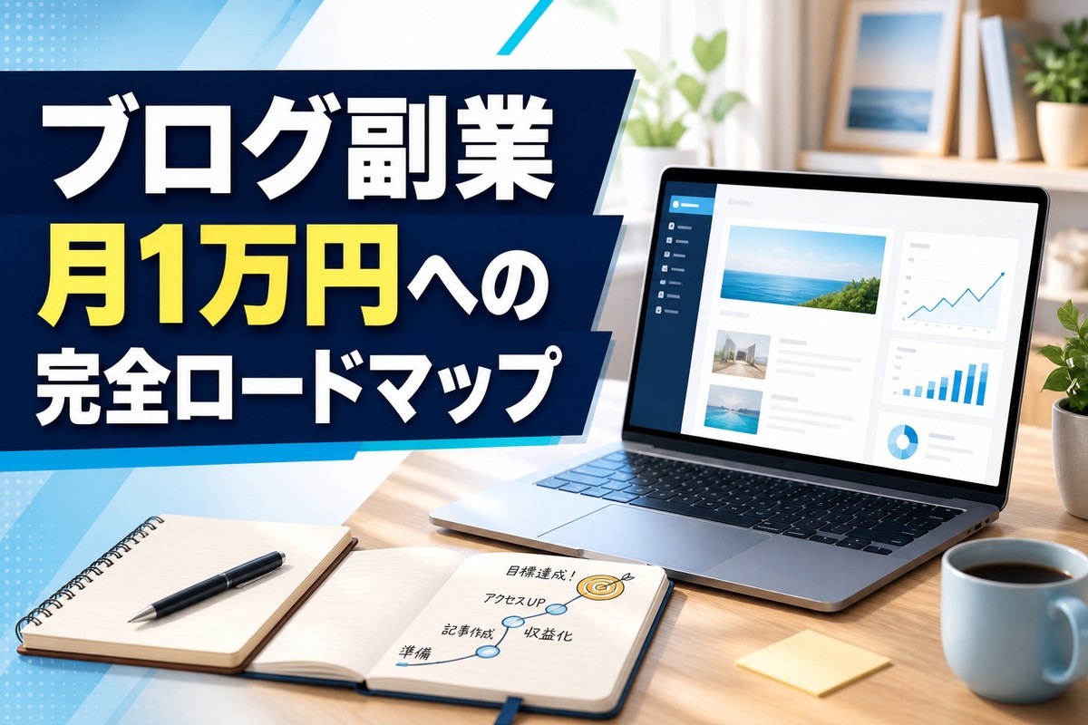 ブログ副業で月1万円を目指す完全ロードマップ
