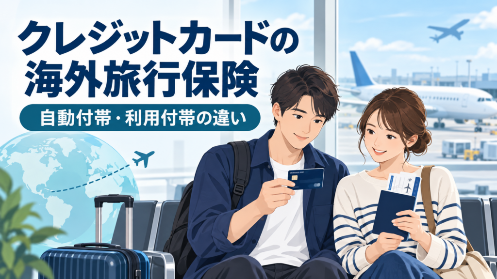 クレジットカード付帯の海外旅行保険と自動付帯・利用付帯の違い
